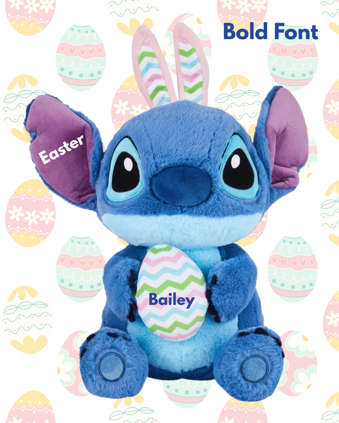 Personalised Stitch Easter Large 48cm Plush – Stitch & Angel