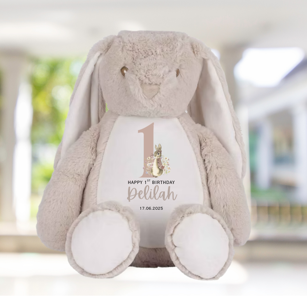 Personalised Heirloom Bunny | First Birthday Keepsake