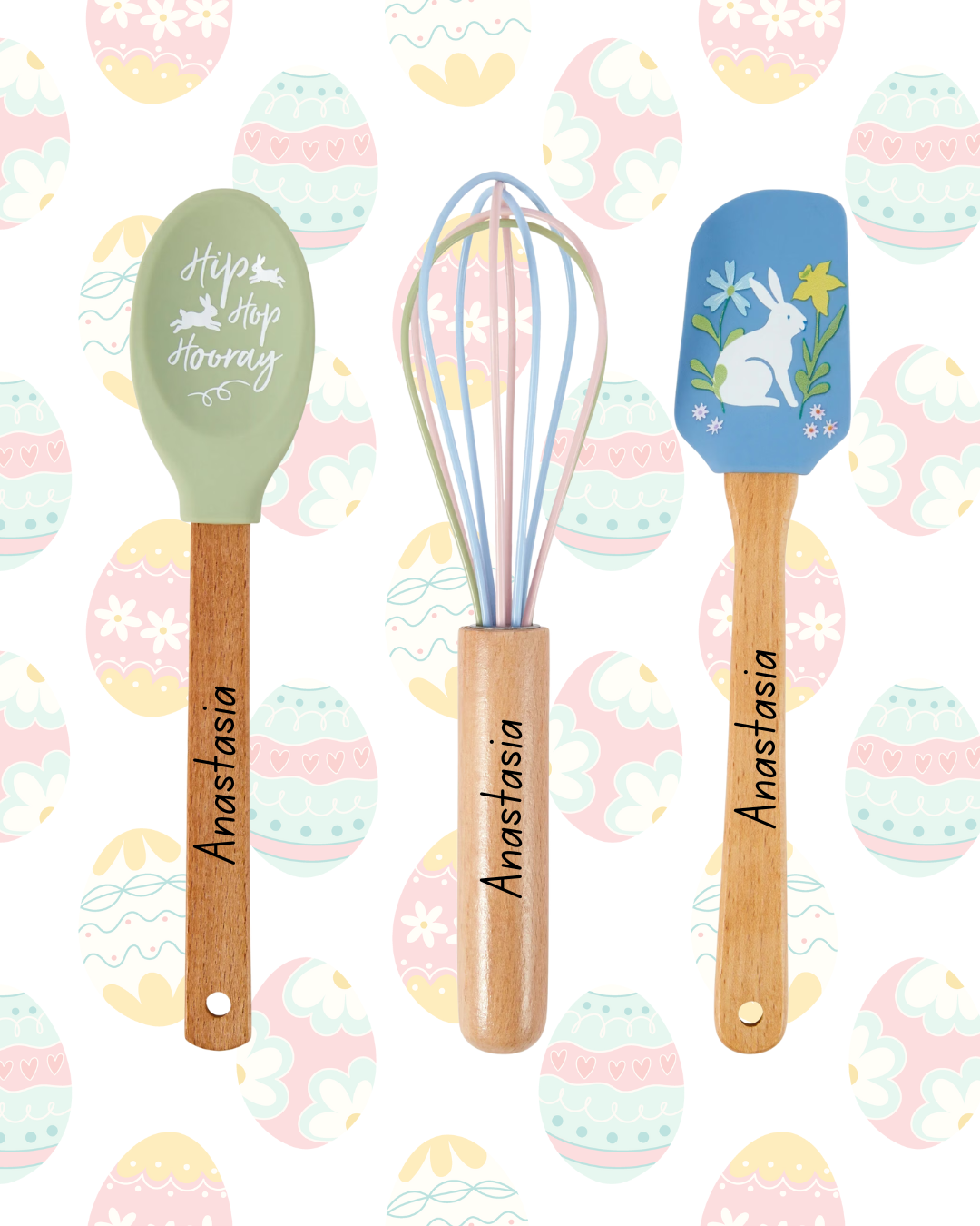 Personalised "Little Baker" Easter Silicone Set – Custom Name