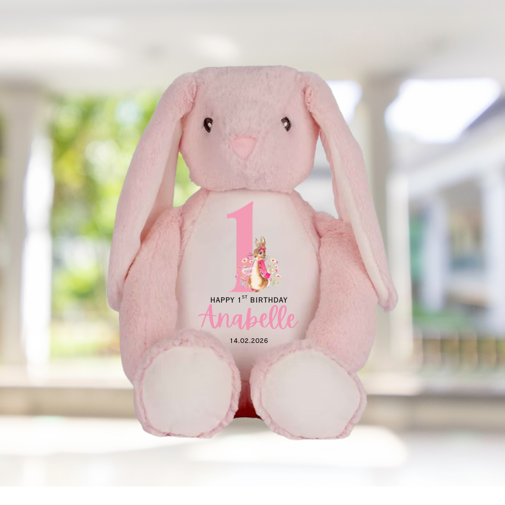 Personalised Heirloom Bunny | First Birthday Keepsake
