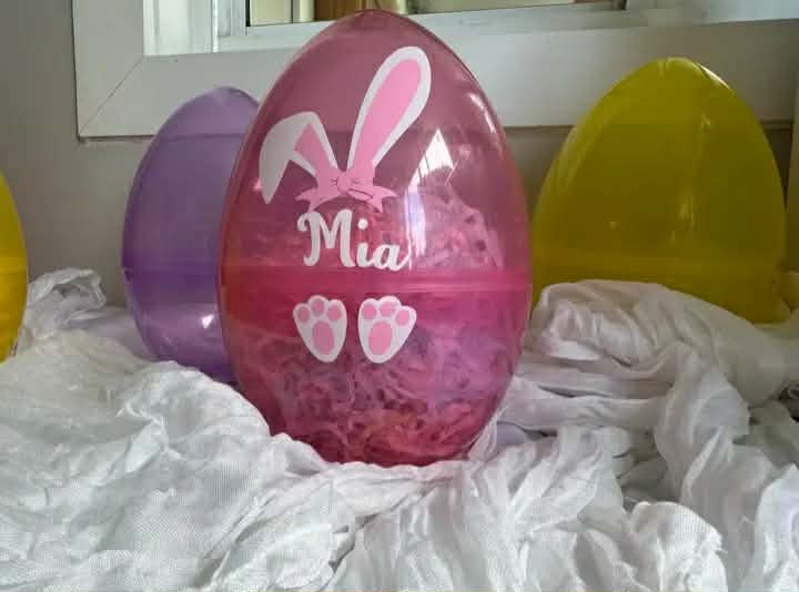 Jumbo 20cm Tall Fillable Personalised Easter Egg